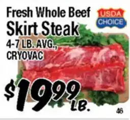 Western Beef Fresh Whole Beef Skirt Steak offer