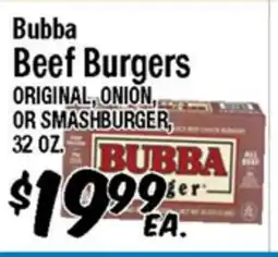 Western Beef Bubba Beef Burgers offer