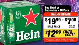 Western Beef Bud Light or Budweiser offer