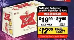 Western Beef Bud Light, Budweiser or Miller High Life offer