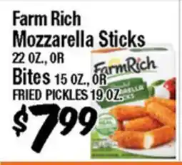 Western Beef Farm Rich Mozzarella Sticks 22 OZ., OR Bites 15 OZ., OR FRIED PICKLES 19 OZ offer