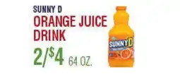 Circus Fruits SUNNY D ORANGE JUICE DRINK offer