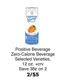 Bristol Farms Positive Beverage Zero-Calorie Beverage offer