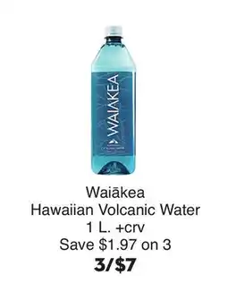 Bristol Farms Waiākea Hawaiian Volcanic Water offer