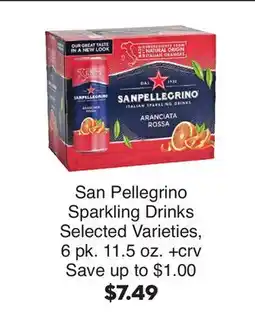Bristol Farms San Pellegrino Sparkling Drinks offer