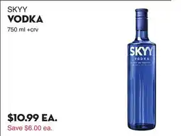 Bristol Farms SKYY VODKA offer