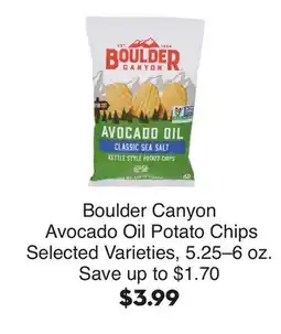 Bristol Farms Boulder Canyon Avocado Oil Potato Chips offer