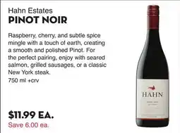 Bristol Farms Hahn Estates PINOT NOIR offer