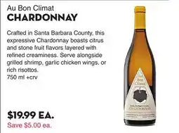 Bristol Farms Au Bon Climat CHARDONNAY offer
