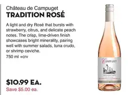 Bristol Farms Château de Campuget TRADITION ROSÉ offer