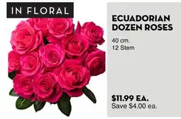 Bristol Farms ECUADORIAN DOZEN ROSES offer