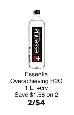 Bristol Farms Essentia Overachieving H2O offer