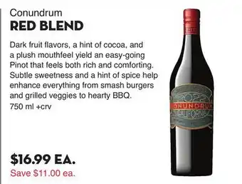 Bristol Farms Conundrum RED BLEND offer