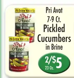 Garden Fresh Market Pri Avot 7-9 Ct. Pickled Cucumbers in Brine offer