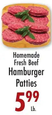 Garden Fresh Market Homemade Fresh Beef Hamburger Patties offer