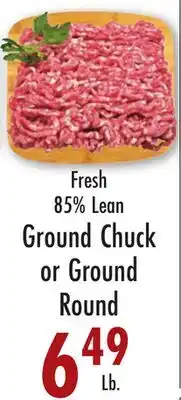 Garden Fresh Market Fresh 85% Lean Ground Chuck or Ground Round offer