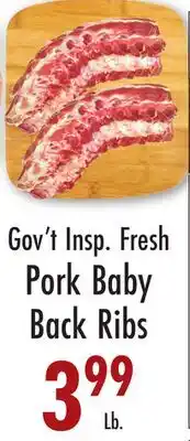 Garden Fresh Market Gov't Insp. Fresh Pork Baby Back Ribs offer