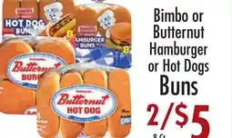 Garden Fresh Market Bimbo or Butternut Hamburger or Hot Dogs Buns offer