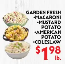 La Chiquita Food Market GARDEN FRESH •MACARONI •MUSTARD POTATO •AMERICAN POTATO •coleslaw offer