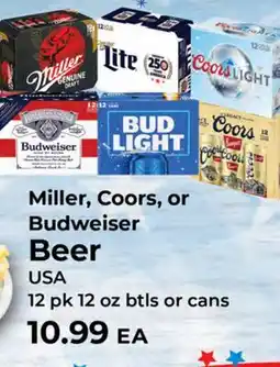 Sunset Foods Miller, Coors, or Budweiser Beer offer