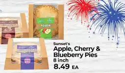 Sunset Foods Sunset's Apple, Cherry & Blueberry Pies offer