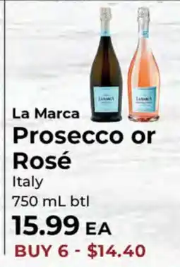 Sunset Foods La Marca Prosecco or Rosé offer