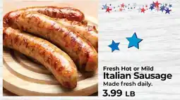 Sunset Foods Fresh Hot or Mild Italian Sausage offer