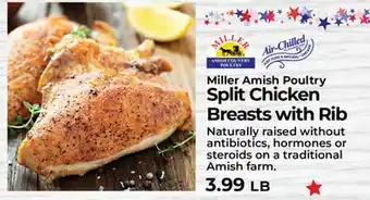 Sunset Foods Miller Amish Poultry Split Chicken Breasts with Rib offer