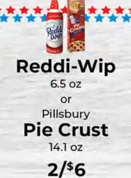 Sunset Foods Reddi-Wip 6.5 oz or Pillsbury Pie Crust 14.1 oz offer