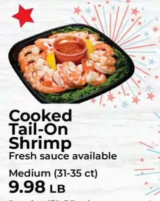 Sunset Foods Cooked Tail-On Shrimp offer