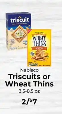 Sunset Foods Nabisco Triscuits or Wheat Thins offer
