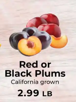 Sunset Foods Red or Black Plums offer