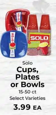 Sunset Foods Solo Cups, Plates or Bowls offer