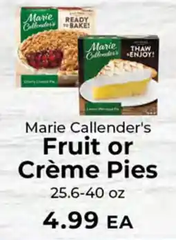 Sunset Foods Marie Callender's Fruit or Crème Pies offer