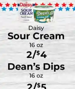 Sunset Foods Daisy Sour Cream Dean's Dips offer