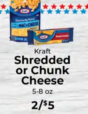 Sunset Foods Kraft Shredded or Chunk Cheese offer