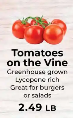 Sunset Foods Tomatoes on the Vine offer
