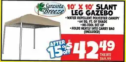 Ollie's Sarasota Breeze SLANT LEG GAZEBO offer