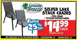 Ollie's Sarasota Breeze SILVER LAKE STACK CHAIRS offer