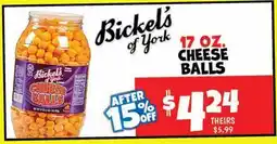 Ollie's Bickel's of York CHEESE BALLS offer