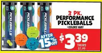 Ollie's PERFORMANCE PICKLEBALLS offer