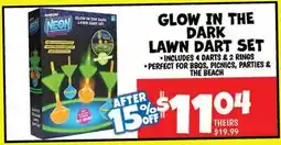 Ollie's GLOW IN THE DARK LAWN DART SET offer