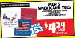 Ollie's MEN'S AMERICANA TEES offer