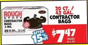 Ollie's ROUGH STUFF CONTRACTOR BAGS offer