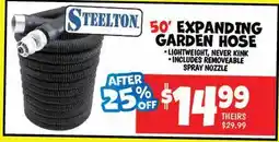 Ollie's STEELTON 50' EXPANDING GARDEN HOSE offer