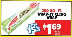 Ollie's WRAP-IT CLING WRAP offer