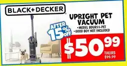 Ollie's BLACK+DECKER UPRIGHT PET VACUUM offer