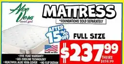 Ollie's MATTRESS FULL SIZE offer