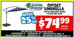 Ollie's Sarasota Breeze OFFSET UMBRELLA offer