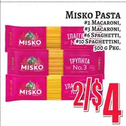 Trade Fair Supermarket Misko Pasta offer
